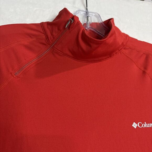 Columbia Women's Long Sleeve Side 1/4 Zip Top Base Layer Orange Size Large - Picture 2 of 15